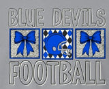 Mooresville Blue Devils Football  - You Choose The Shirt Style - Gray