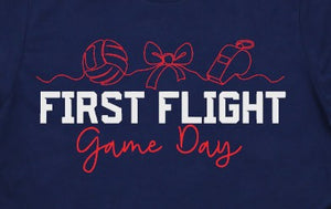 First Flight Volleyball - You Choose The Shirt Style - Shirt Color Is Navy