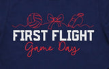 First Flight Volleyball - You Choose The Shirt Style - Shirt Color Is Navy