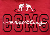 China Grove Middle Wrestling - You Choose The Shirt Style - Red
