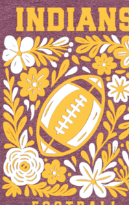 Indians Football -  Shirt Color Is Maroon