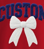 Custom Faux Yarn Bow - You Choose The Colors & Text