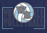 West Rowan Volleyball - You Choose The Shirt Style - Shirt Color Is Navy