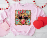 Valentine Cow Blowing Bubble - You Choose The Shirt Style