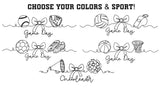 Sports Bow Design - You Choose The Shirt Style & Sport
