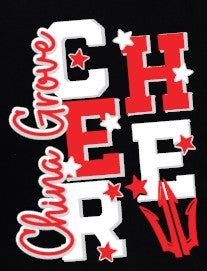 China Grove Middle Cheer - You Choose The Shirt Style - Black