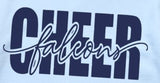 West Rowan Falcons Cheerleader - You Choose The Shirt Style - Light Blue