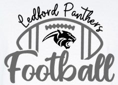 Ledford Panthers Football  - You Choose The Shirt Style - Shirt Color Is White