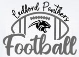 Ledford Panthers Football  - You Choose The Shirt Style - Shirt Color Is White