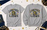 Langtree Lions Cheerleading - You Choose The Shirt Style - Shirt Color is Gray
