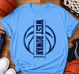 West Rowan Basketball - You Choose The Shirt Style - Shirt Color is Columbia Blue