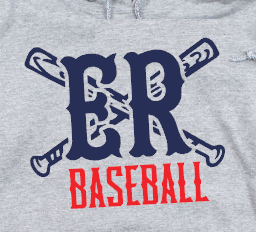 East Rowan Baseball - You Choose The Shirt Style - Shirt Color Is Gray