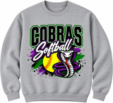 Carolina Cobras Softball ~ You Choose The Shirt Style - Shirt Color Is Gray