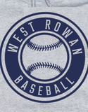 West Rowan Baseball - You Choose The Shirt Style - Shirt Color Gray