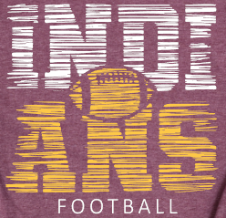 Indians Football -  Shirt Color Is Maroon