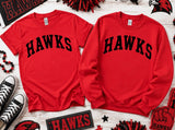 Woodland Heights Elementary Hawks - You Choose The Shirt Style - Shirt Color Is Red