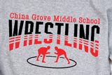 China Grove Middle Wrestling - You Choose The Shirt Style - Gray