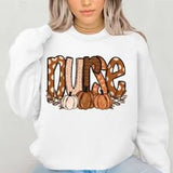 Fall Nurse Graphic With Pumpkins - Shirt Color Is Cream * Not White