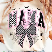 Neon Halloween Mama - Shirt Color Is Cream