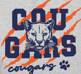 Carson Cougars Football -  Shirt Color Is Gray