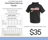 Bulldogs Short Sleeve Hooded Warmup Jersey