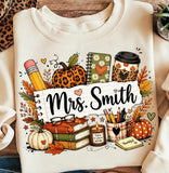 Teacher Custom Fall - Shirt Color Is Cream (#4) Include Name In Order Notes