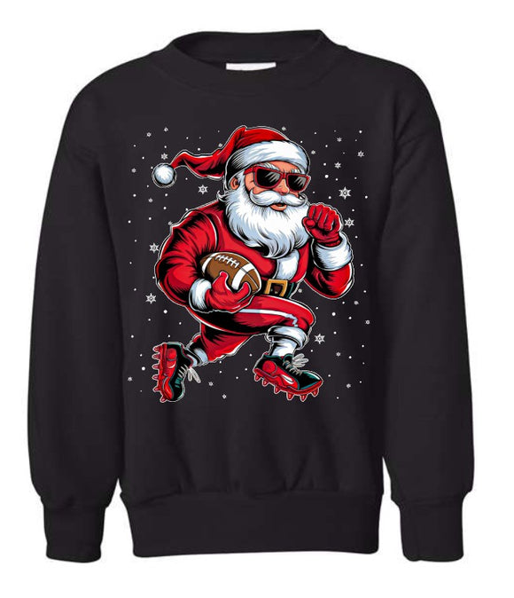 Christmas Football - You Choose The Shirt Style - Shirt Color Is Black