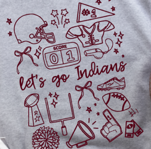 Indians Football -  Shirt Color Is Gray