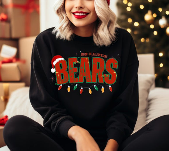 Custom School/Mascot Christmas Shirt  - You Choose The Shirt Style - Shirt Color Is Black