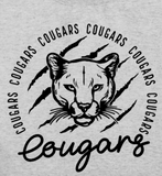 Cougars Mascot -  Shirt Color Is Gray