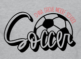 China Grove Middle Soccer - You Choose The Shirt Style - Gray