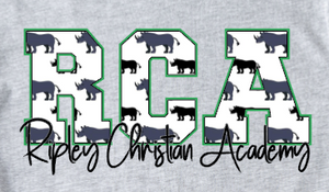Ripley Rhinos Christian - You Choose The Shirt Style - Shirt Color is Gray