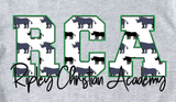 Ripley Rhinos Christian - You Choose The Shirt Style - Shirt Color is Gray