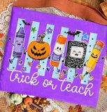 Halloween School Suppliers - Shirt Color is Purple (#6)