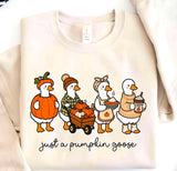 Just A Pumpkin Goose - Shirt Color Is Cream