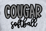 Cougar Softball - Shirt Color Is Gray