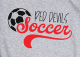 China Grove Middle Soccer - You Choose The Shirt Style - Gray