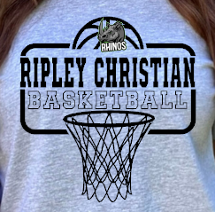 Ripley Rhinos Christian - You Choose The Shirt Style - Shirt Color is Gray