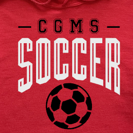 China Grove Middle Soccer - You Choose The Shirt Style - Red