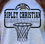 Ripley Rhinos Christian - You Choose The Shirt Style - Shirt Color is Gray