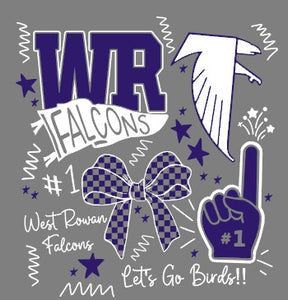 West Rowan Falcons - You Choose The Shirt Style