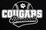 Cougars Baseball  - Shirt Color Is Black