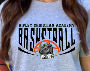 Ripley Rhinos Christian - You Choose The Shirt Style - Shirt Color is Gray