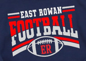 East Rowan Football  - You Choose The Shirt Style - Shirt Color Is Navy