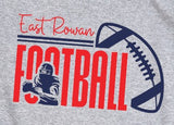 East Rowan Football  - You Choose The Shirt Style - Shirt Color Is Gray