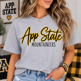 Custom Text - You Choose The Text & Text Colors - Shirt Color is Gray