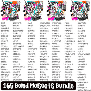 Band Mascot Graphic - You Choose The Shirt Style & 165 Mascot Names To Choose From
