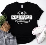 Cougars Baseball  - Shirt Color Is Black