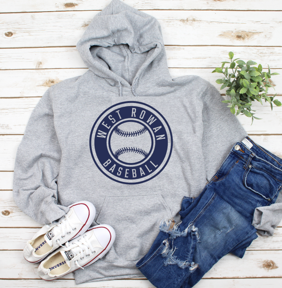 West Rowan Baseball - You Choose The Shirt Style - Shirt Color Gray