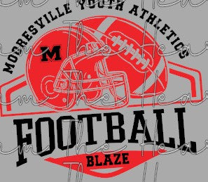 Mooresville Youth Athletics - Blaze - You Choose The Shirt Style - Shirt Color Is Gray
